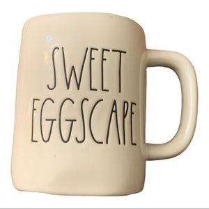 New Rae Dunn SWEET EGGSCAPE Mug Cup Easter BLUE inside ceramic.